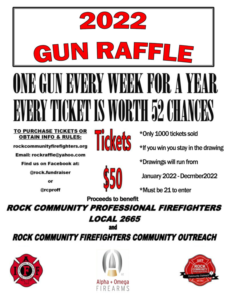 2022 GUN RAFFLE Rock Community Professional Fire Fighters